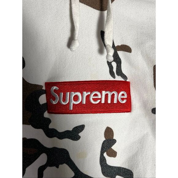 Supreme Box Logo White Cow Camo Hoodie - Picture 2 of 9